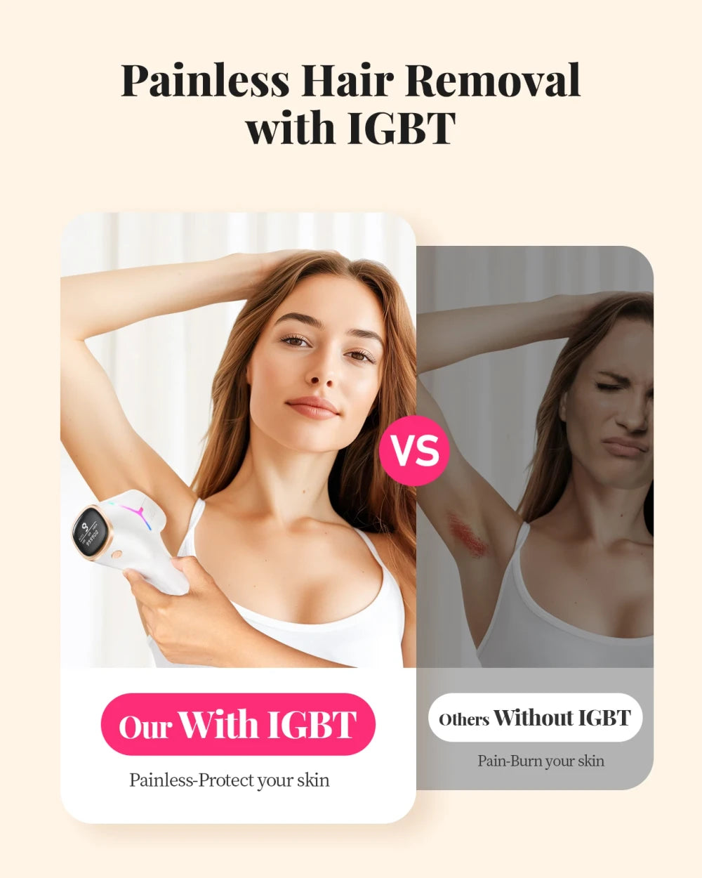 Painless IPL Hair Removal Device