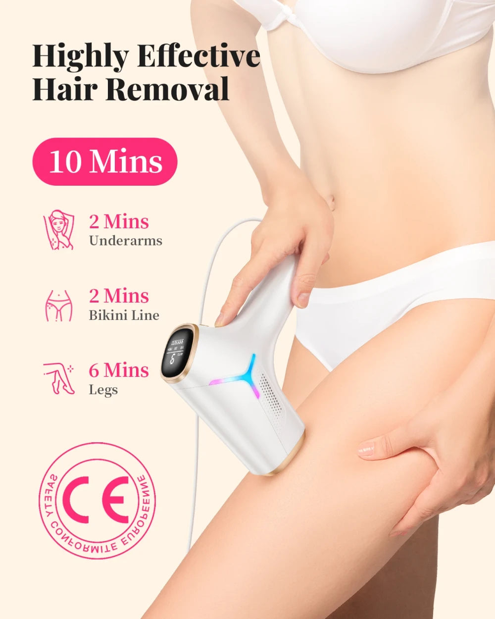 Painless IPL Hair Removal Device