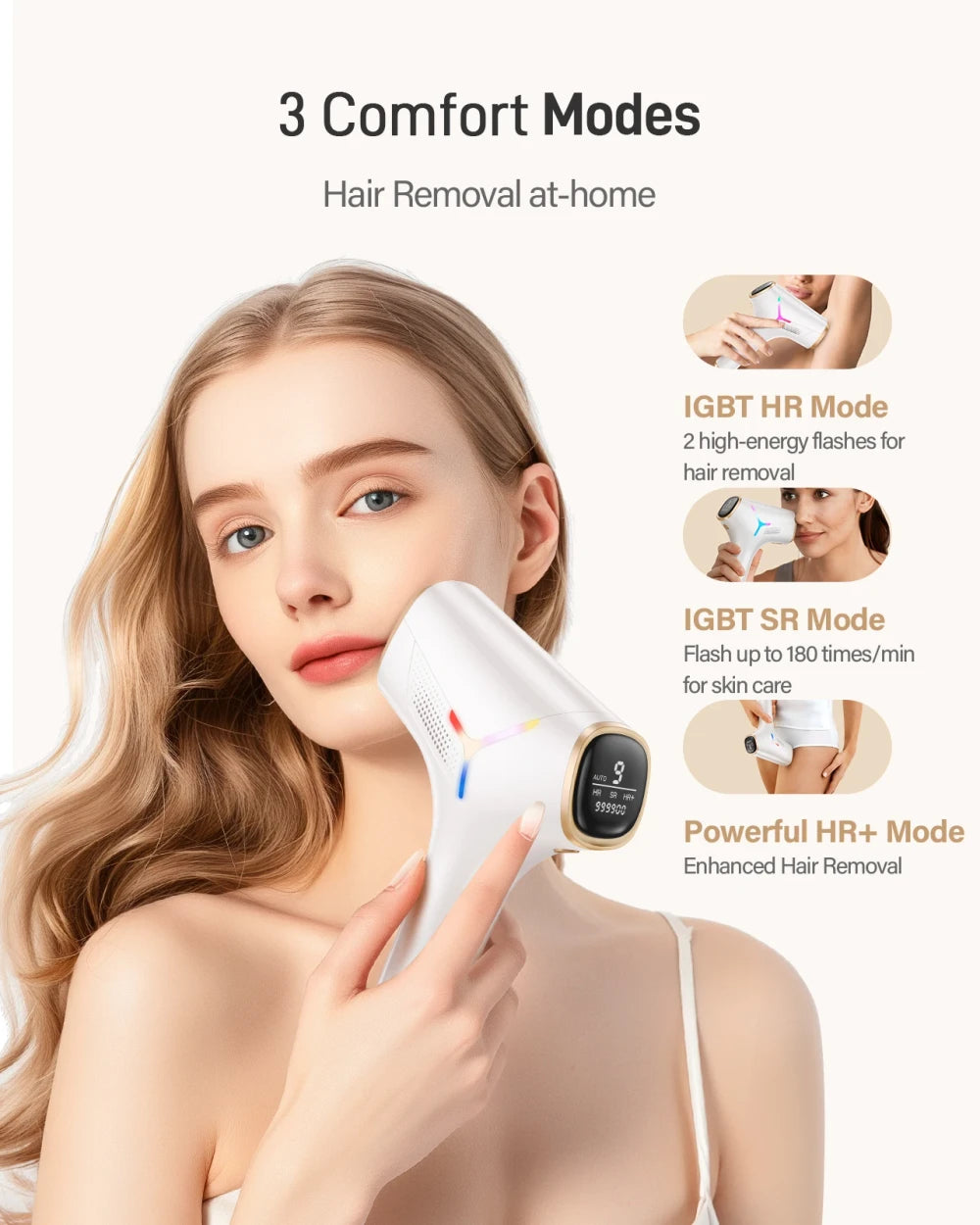 Painless IPL Hair Removal Device