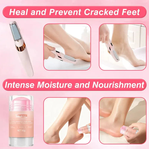 Electric Foot Callus Remover with Foot Care Cream