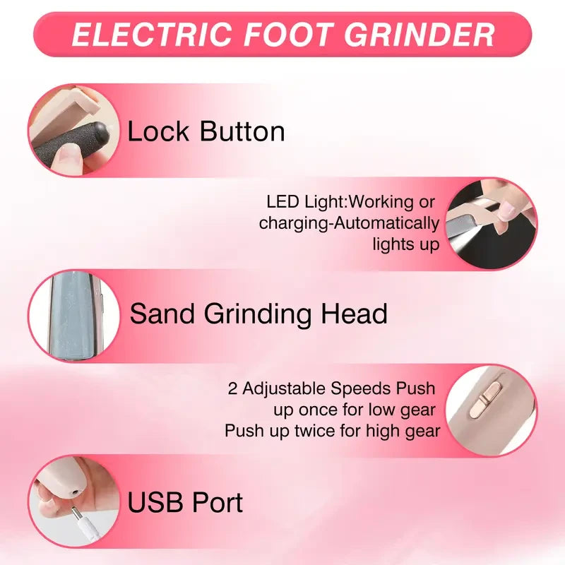 Electric Foot Callus Remover with Foot Care Cream