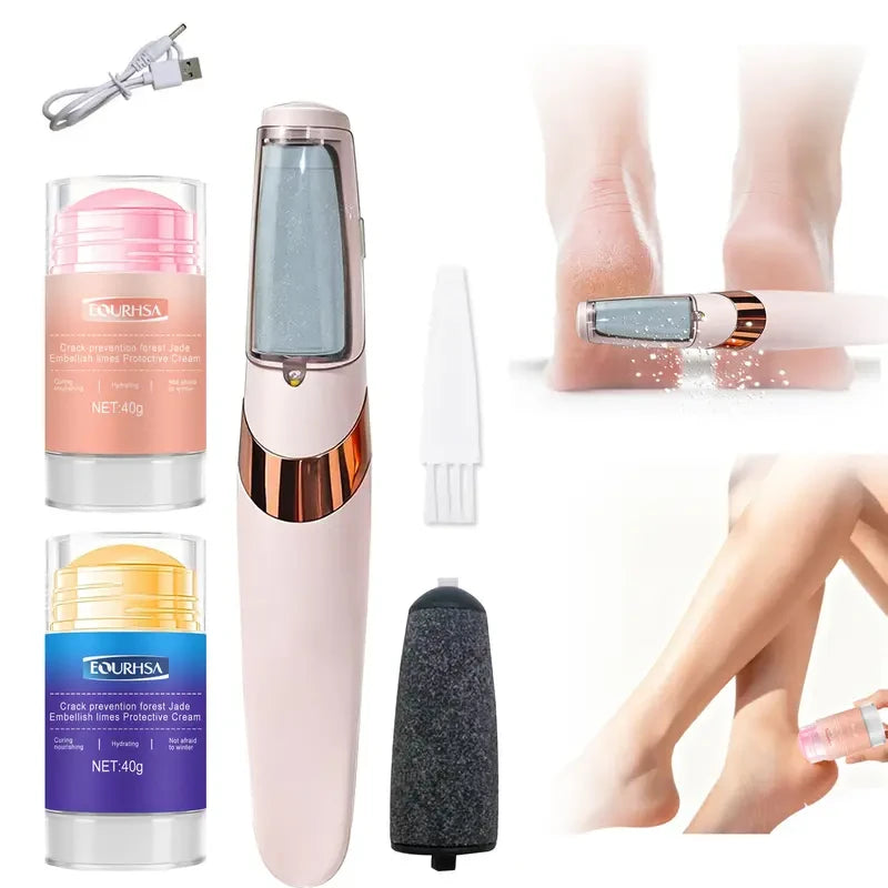 Electric Foot Callus Remover with Foot Care Cream